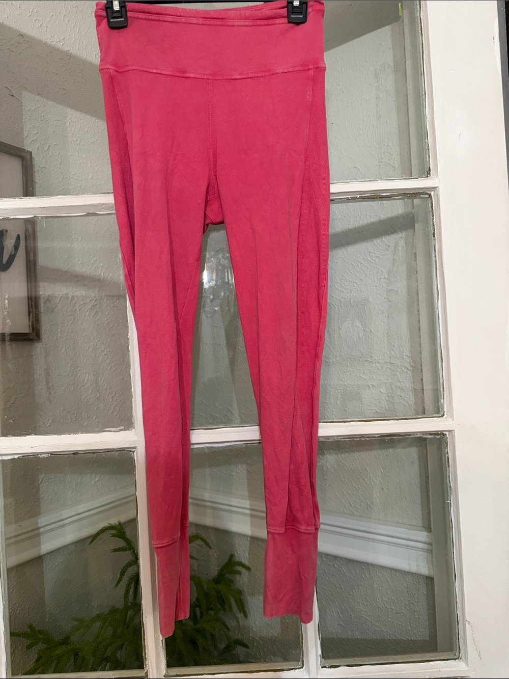 Free People Women High-Waist Pink Leggings